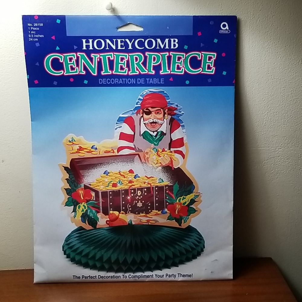 ☠4/$10☠❗Pirate Treasure Honeycomb Centerpiece Birthday Party Decoration